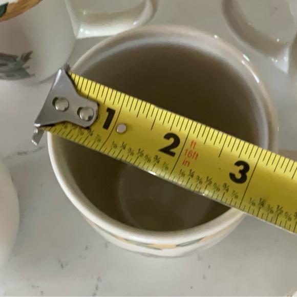 Thomson Pottery Birdhouse Mugs Set of (5) Birds Vines & Hearts Great Condition - Picture 7 of 8